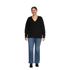 terra & Sky Women's Plus Size Textured Pullover Sweater